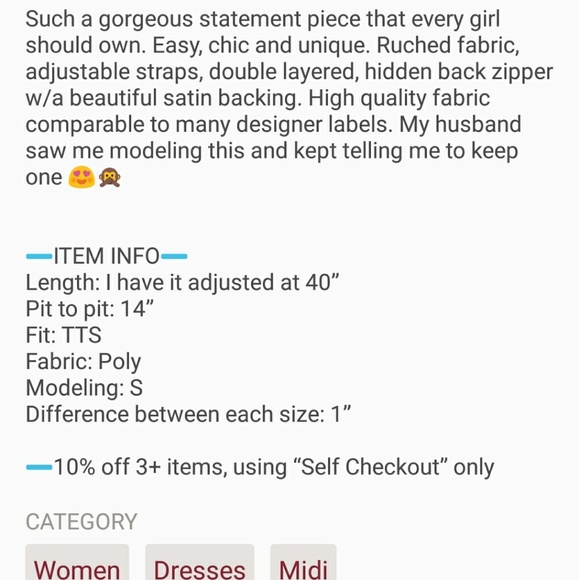 Black Ruched Dress - Picture 5 of 5